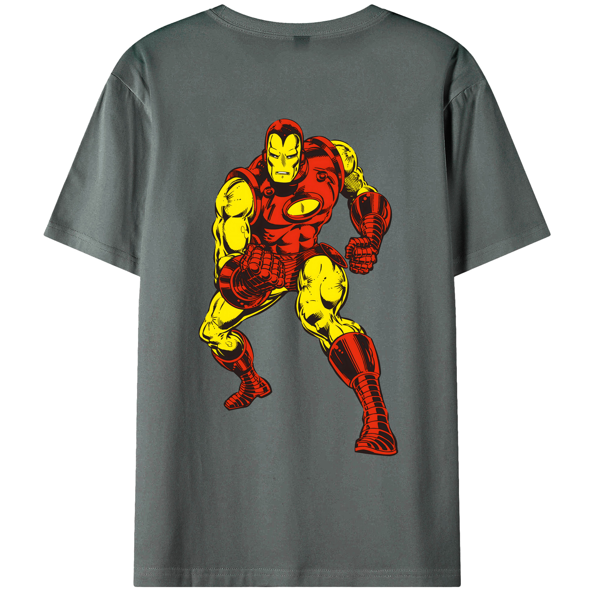 （画像用） アベンジャーズ The Avengers 綿100％ メンズ半袖Tシャツ（バックプリント） 通気性